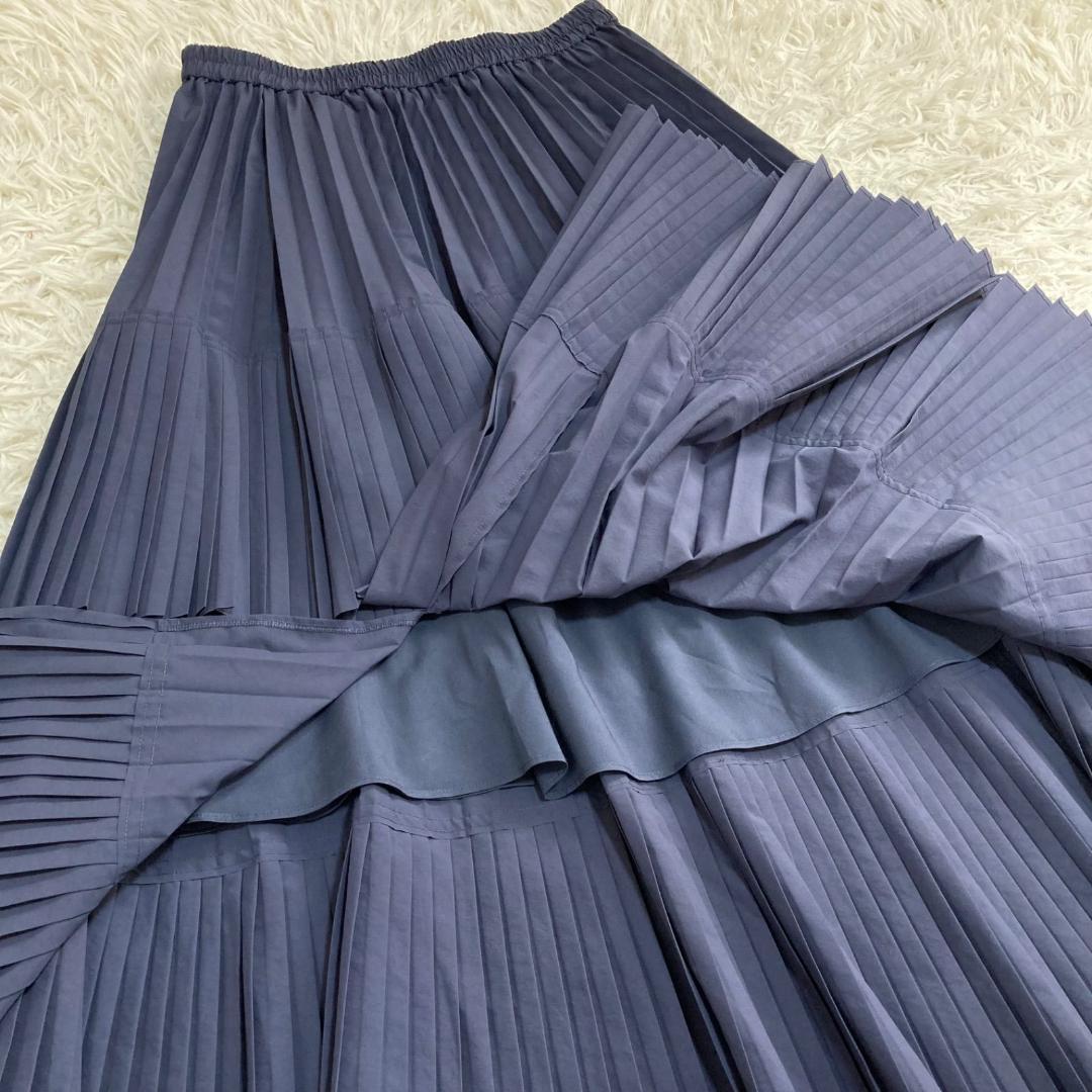 16014✨美品✨セオリーリュクス 24年 アシンメトリープリーツスカート 40