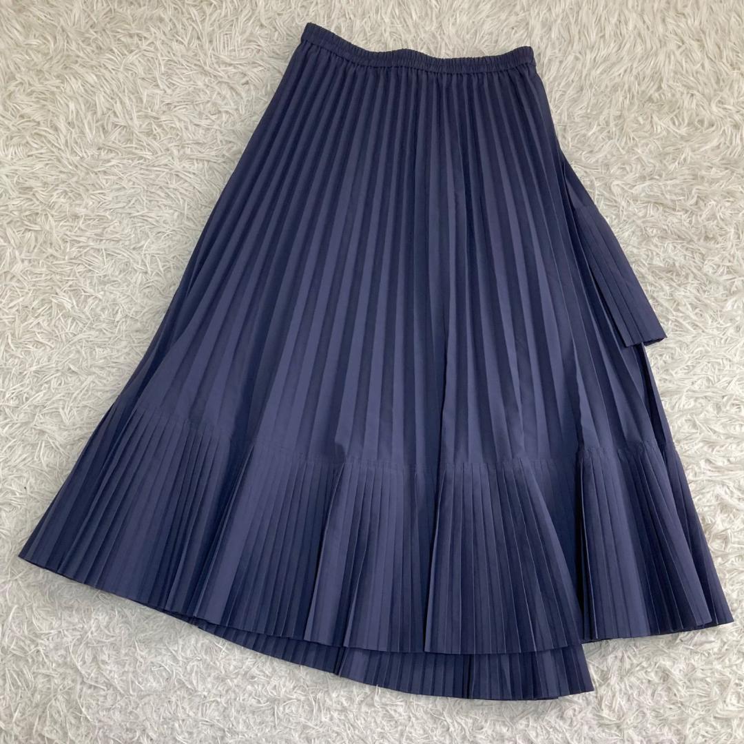 16014✨美品✨セオリーリュクス 24年 アシンメトリープリーツスカート 40