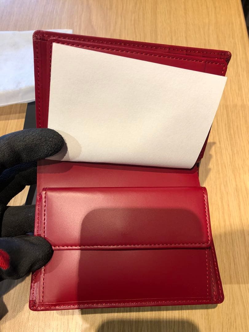 【美品】BURBERRY バーバリー 財布 ノバチェック レッド レザー 箱付き