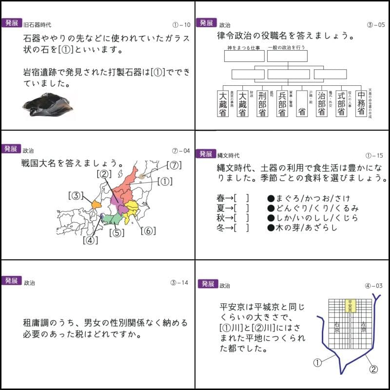 Yukimama様　お取り置き　中学受験　歴史カード