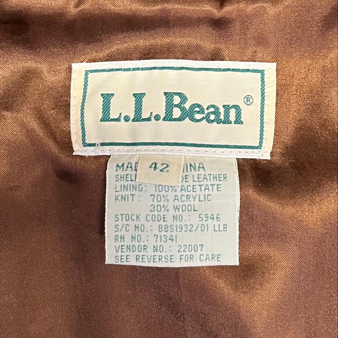 90'S LL Bean チンスト付き レザー ドリズラージャケット 美品
