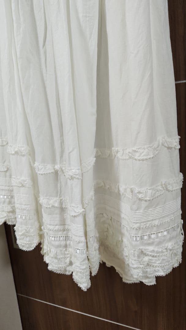 ピンクハウス　ペチスカート　白　ロング　美品