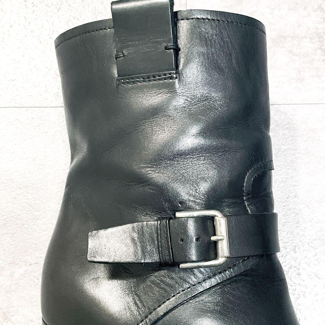 【ほぼ新品】ペリーコ レザーショートブーツ 23cm ブラック イタリア製