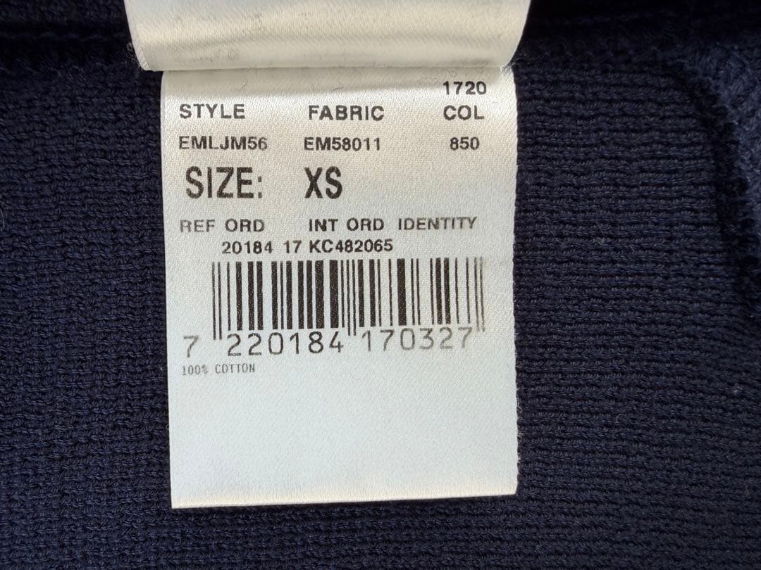 め*そ様 定番ラルディーニ　コットンニットジャケット　XS ネイビー