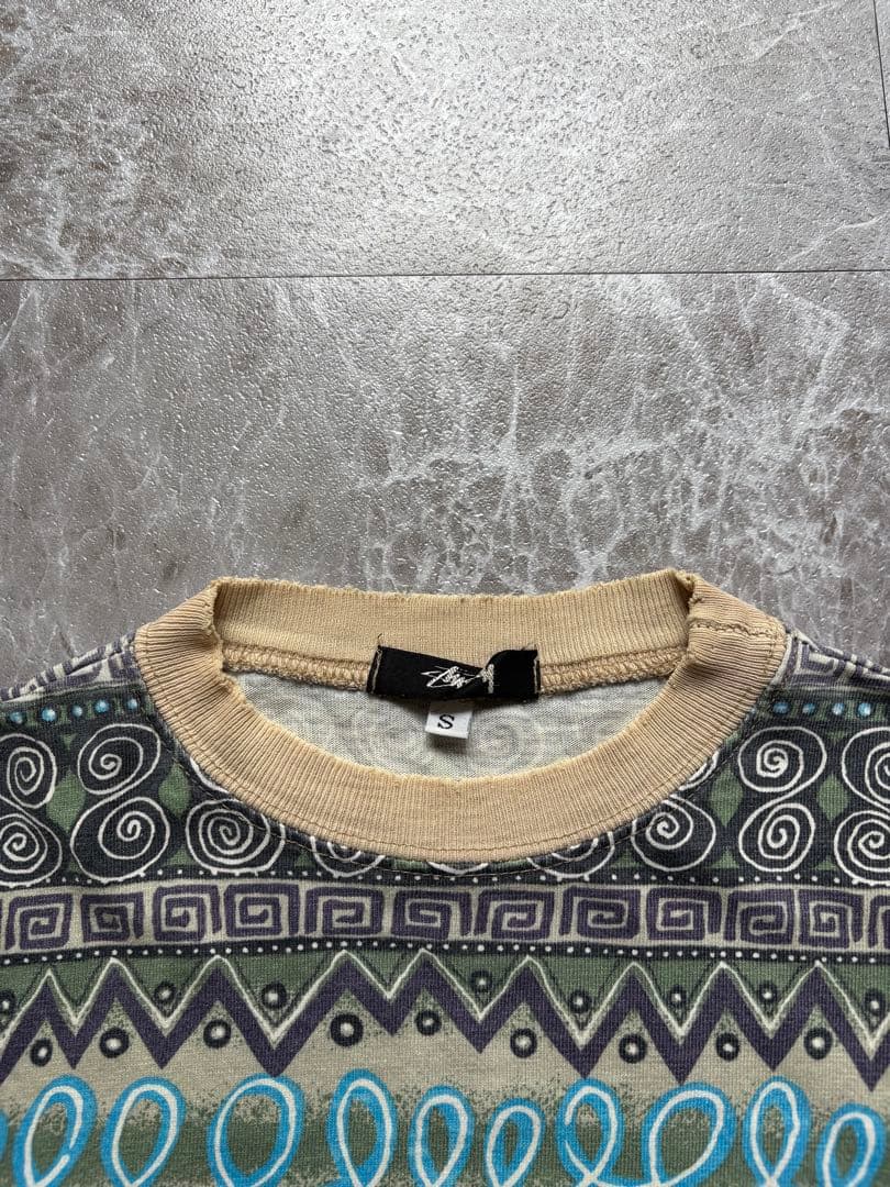 超スペシャル 80s stussy 初期 tシャツ 総柄 トムトム柄 USA製