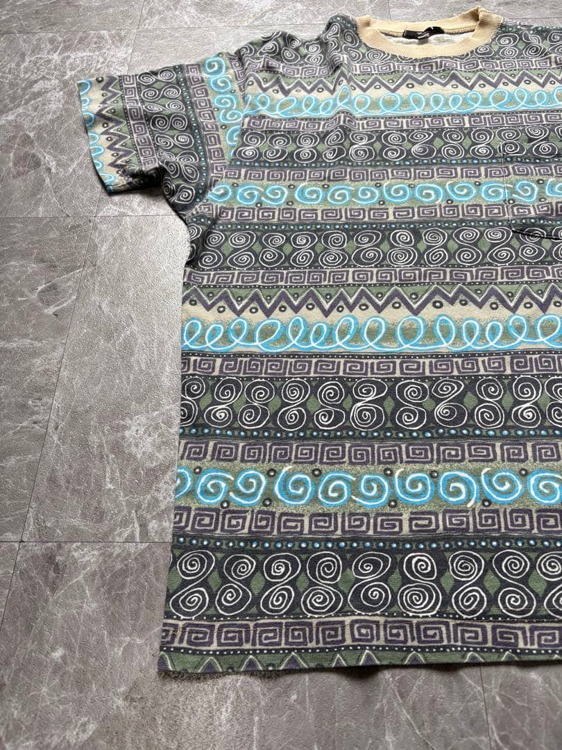 超スペシャル 80s stussy 初期 tシャツ 総柄 トムトム柄 USA製
