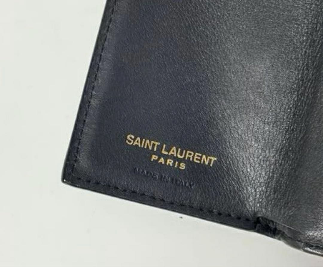 美品 サンローランYSL　タイニーウォレット　三つ折り財布　カサンドラ