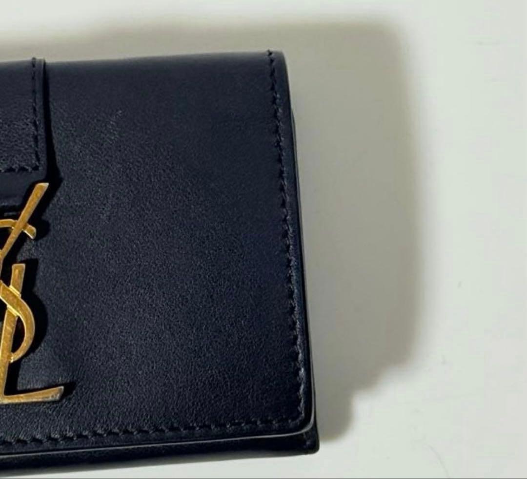 美品 サンローランYSL　タイニーウォレット　三つ折り財布　カサンドラ