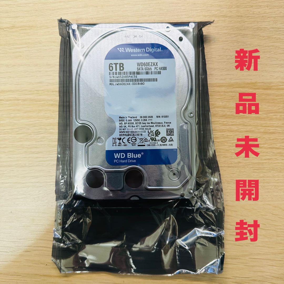 新品未使用WD60EZAX WD Blue 6TB 3.5インチ SATA 6G