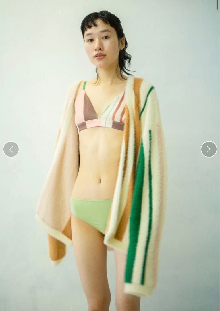 PAMM 知性のストライプカーディガン