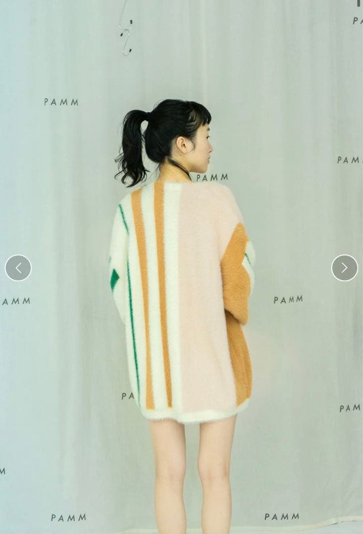 PAMM 知性のストライプカーディガン