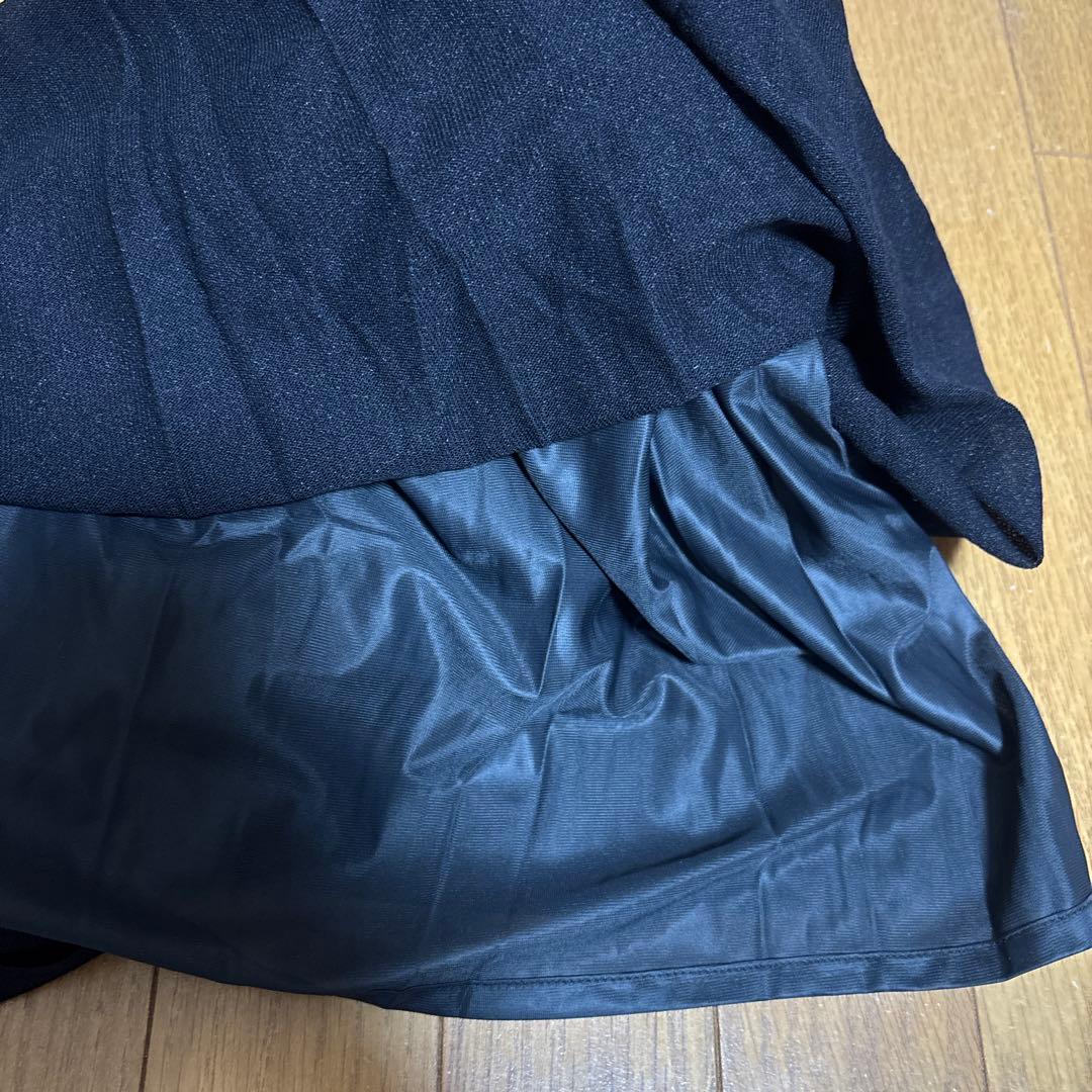 23区　フレア　ロングスカート　大きいサイズ　46 黒　透け感