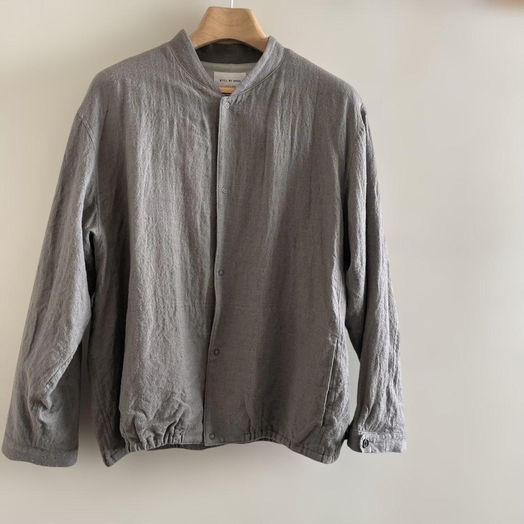 STILL BY HAND 24AW リネン×ウールスタンドカラーブルゾン