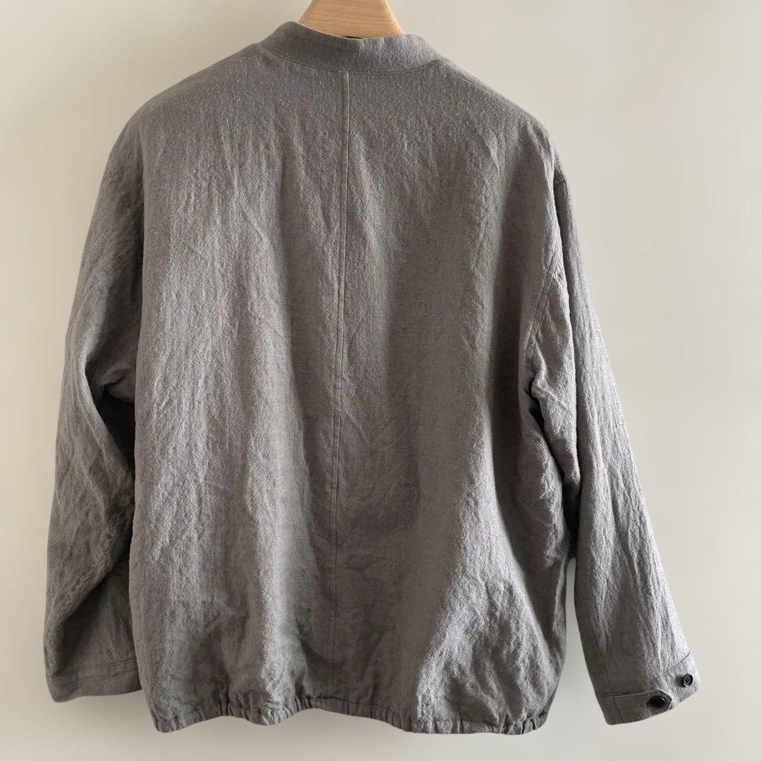 STILL BY HAND 24AW リネン×ウールスタンドカラーブルゾン