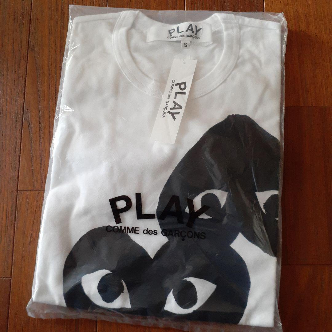 S正規品新品未使用COMME des GARÇONS PLAY ホワイトTシャツ