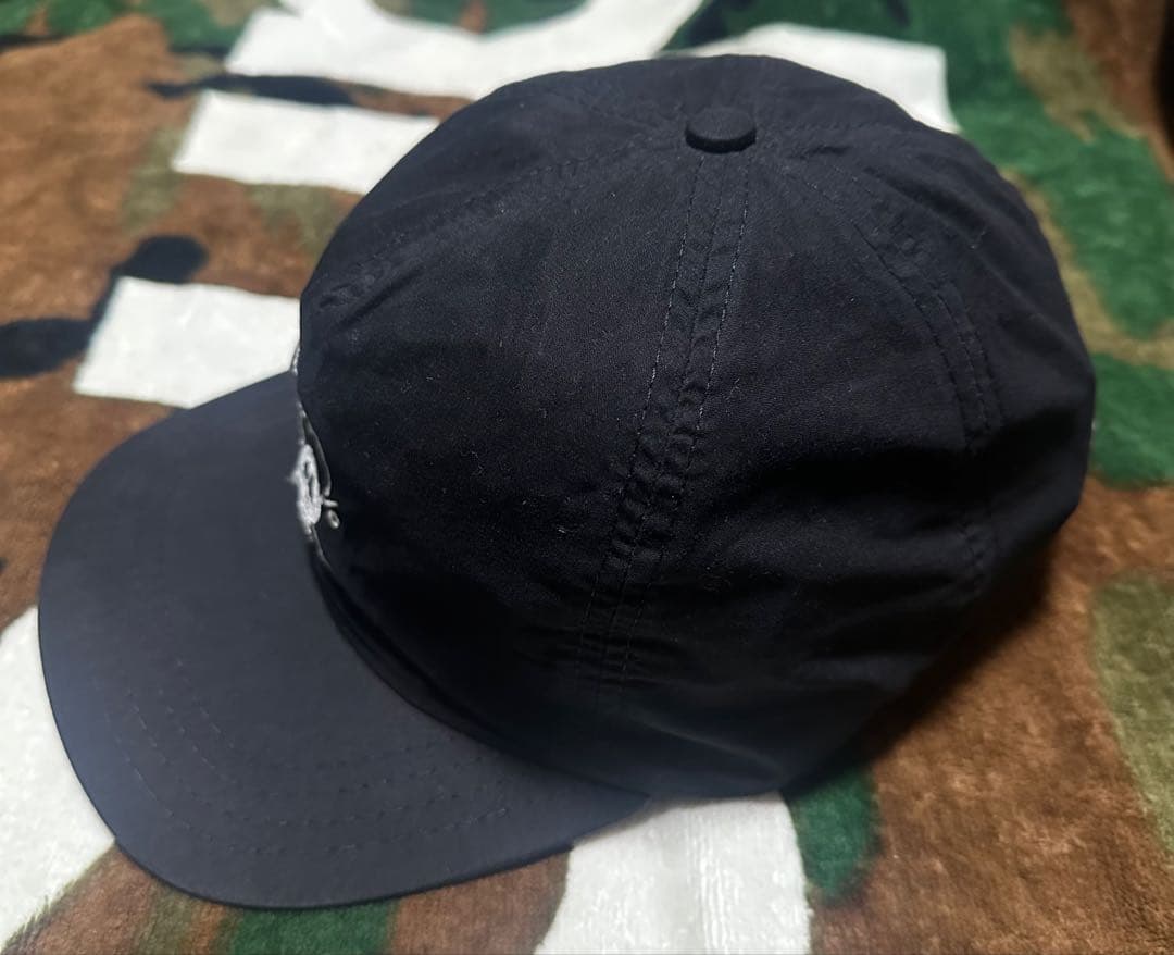 STUSSY OLD 90s スカル キャップ 黒 紺タグ