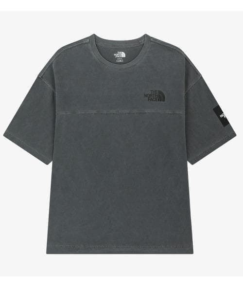 【韓国限定】THE NORTH FACE ロゴ ステッチ Tシャツ グレー XL