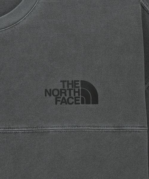 【韓国限定】THE NORTH FACE ロゴ ステッチ Tシャツ グレー XL
