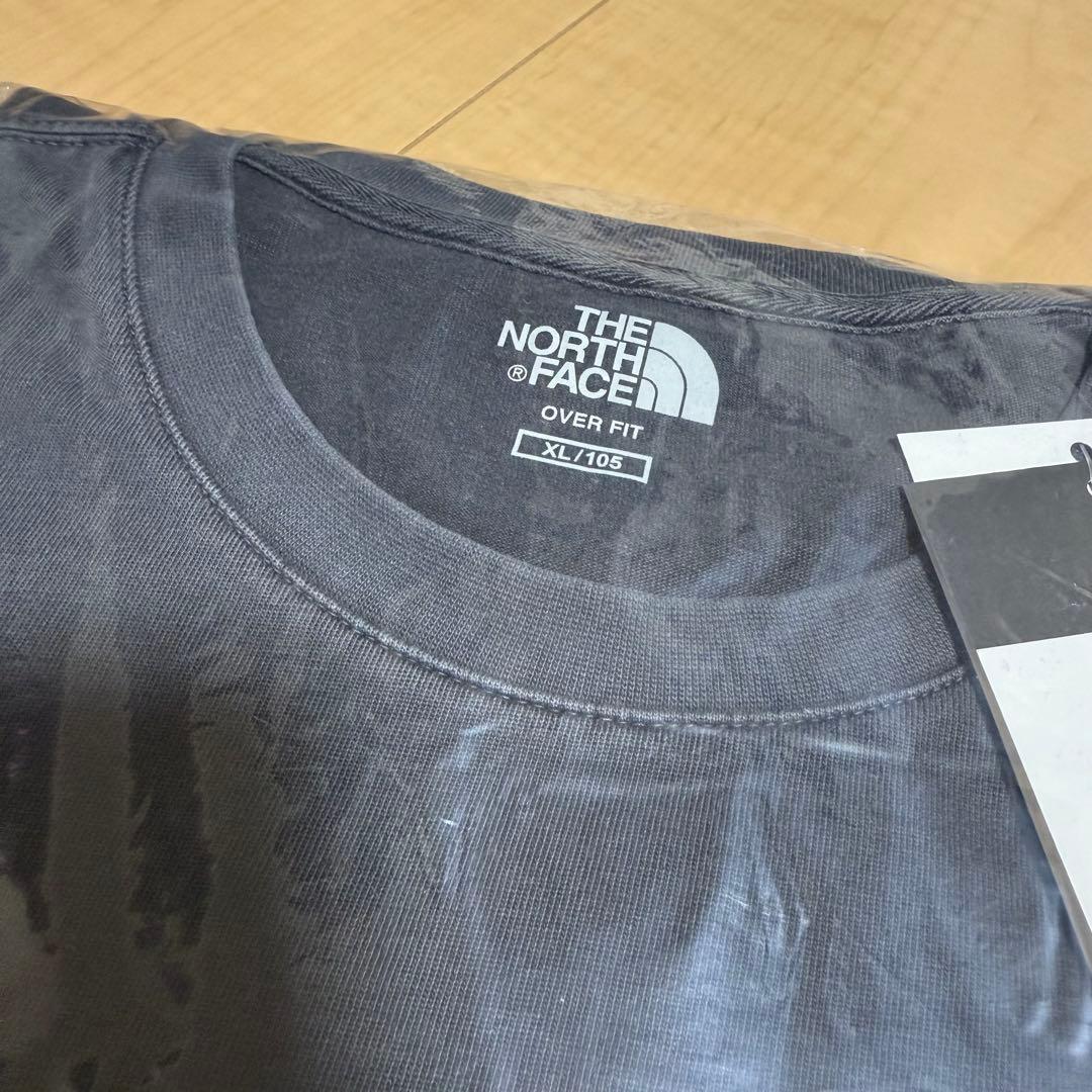 【韓国限定】THE NORTH FACE ロゴ ステッチ Tシャツ グレー XL