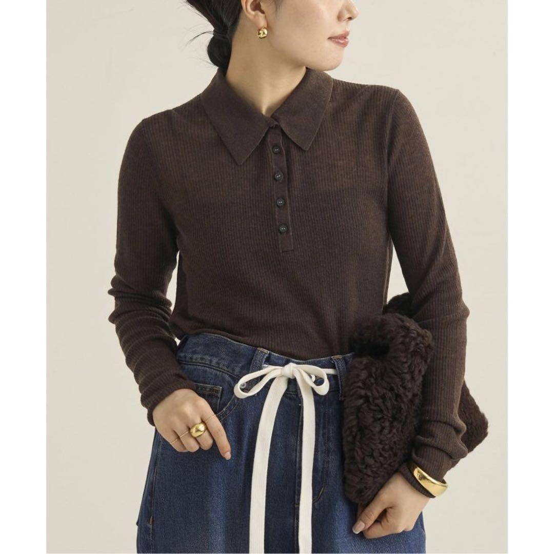 Plage WOOL ポロニットシャツ