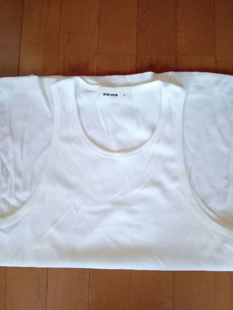 everyone 3P rib tank top (WHITE) サイズ　XL