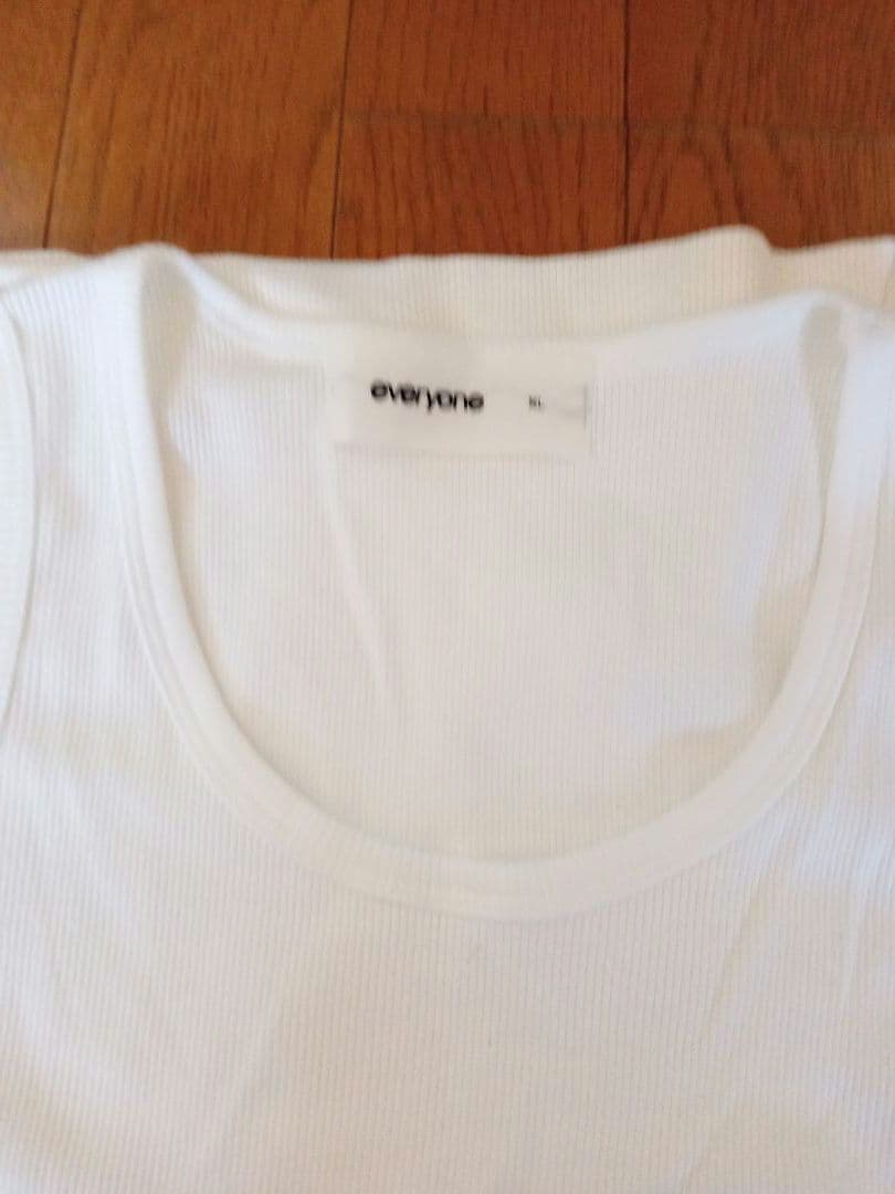 everyone 3P rib tank top (WHITE) サイズ　XL