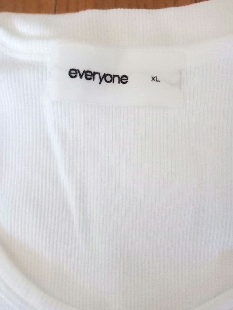 everyone 3P rib tank top (WHITE) サイズ　XL