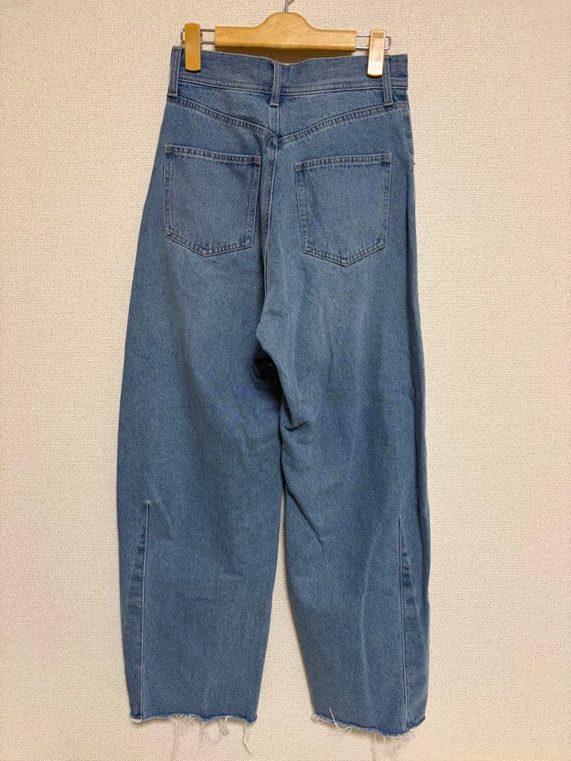 【美品】Q.anos カーブデニム ブルージュ