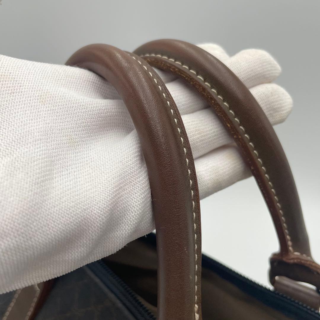 良品✨大容量 ロンシャン ボストンバック トラベルバッグ PVC×レザー 総柄
