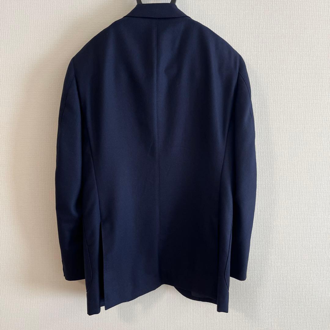 BEAMS F テーラードジャケット ホップサック ネイビー 46