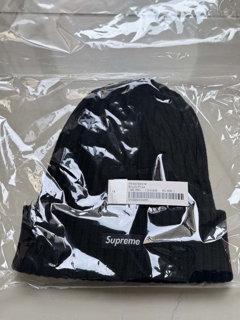 帽子 supreme Overdyed Beanie BLACK