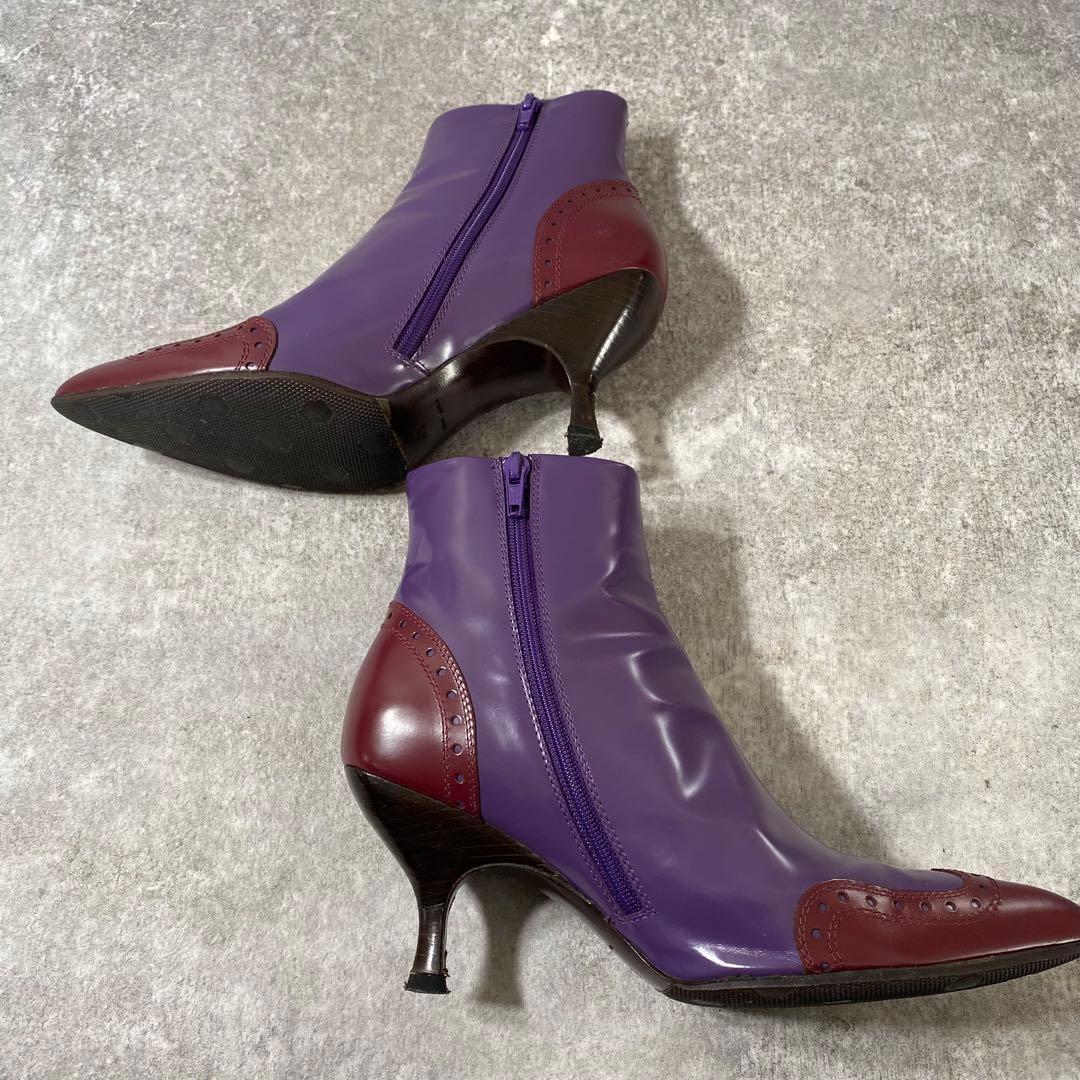 靴 Miu Miu Boots Purple Leather archive