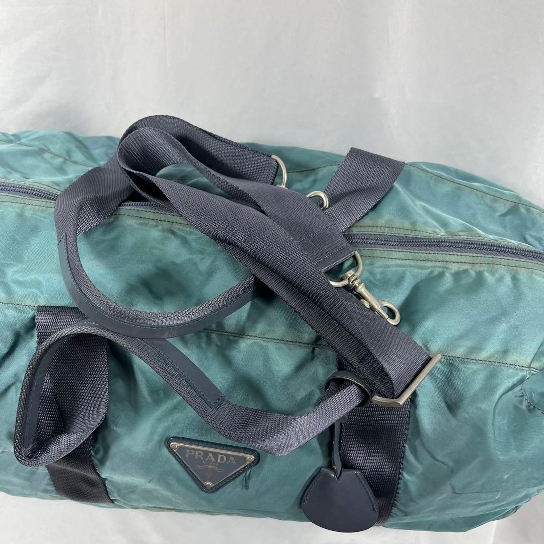 【希少カラー】PRADA プラダ　ナイロンボストンバッグ　2WAY 三角ロゴ