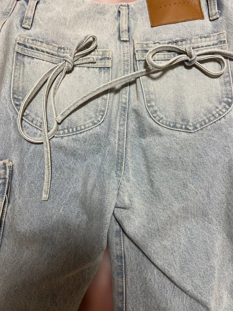 アンドマリー★ Back ribbon denim cargo pants美品S