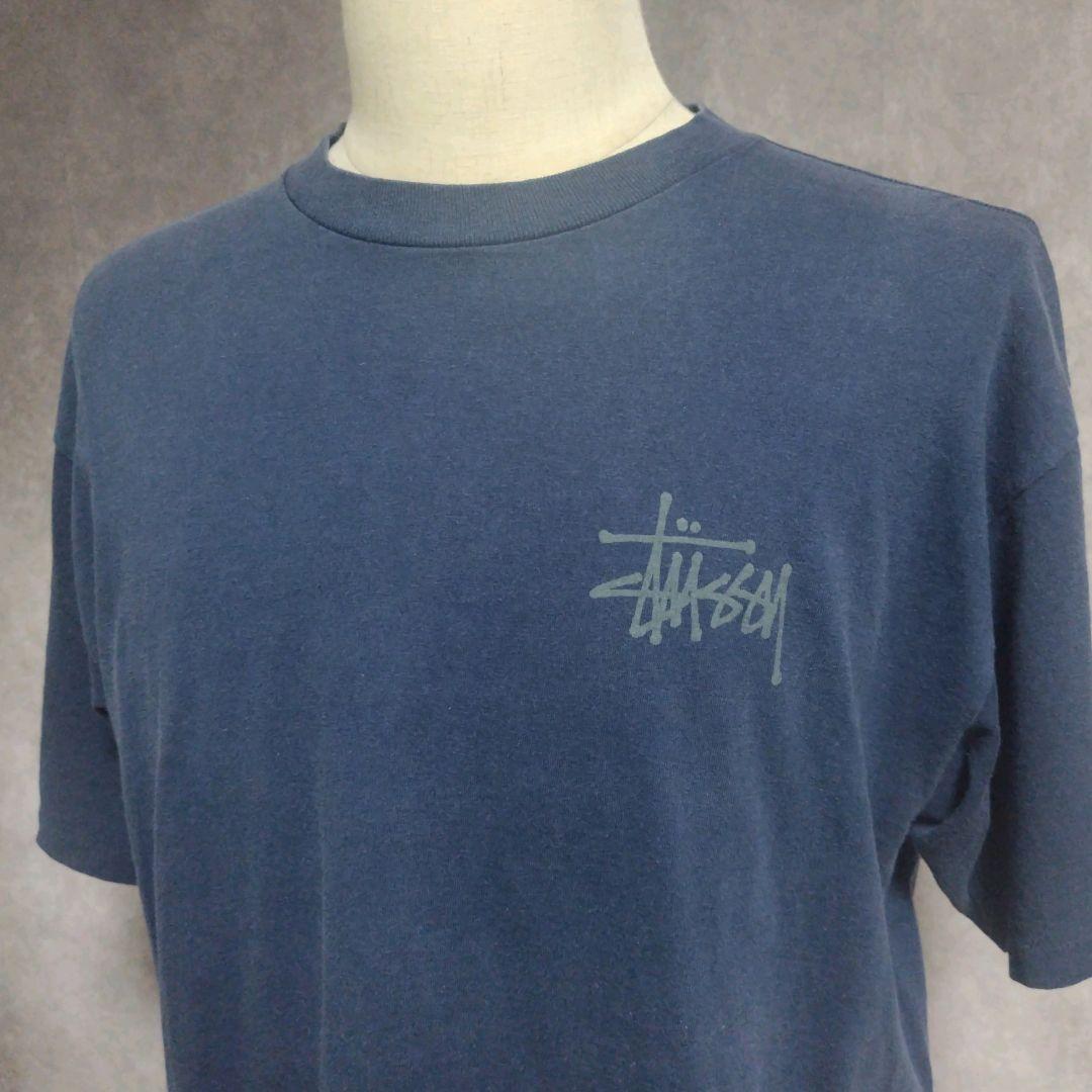 OLD STUSSY Tシャツ　90s　ドラゴン　龍　紺タグ　希少　XLサイズ