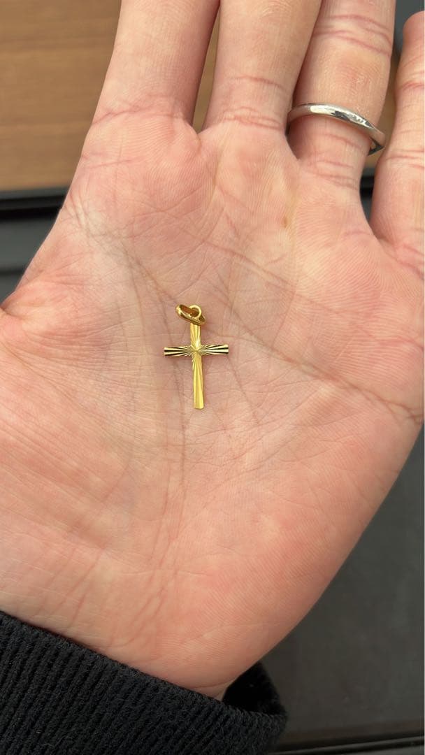 K18 クロスデザイン ペンダントトップ 0.5g