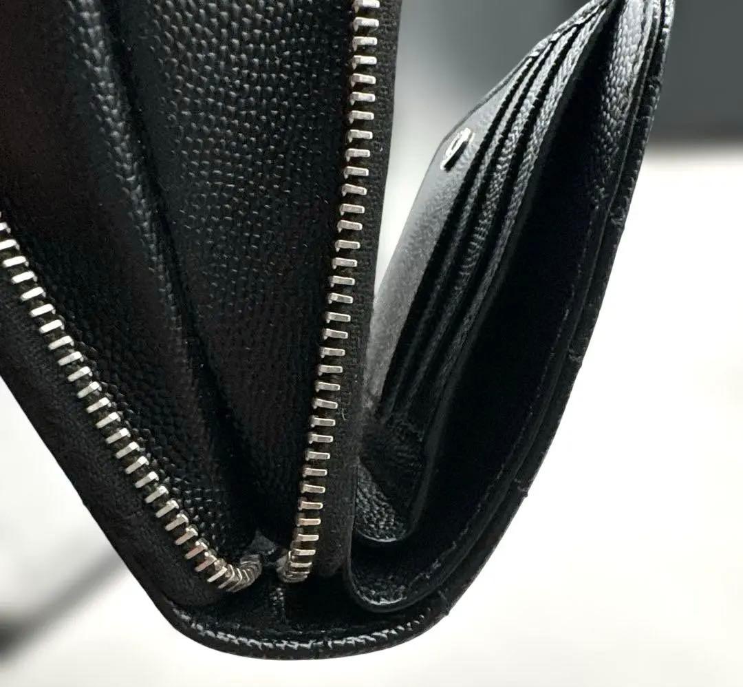 Saint laurent サンローラン/Cassandra/黒キャビア　財布