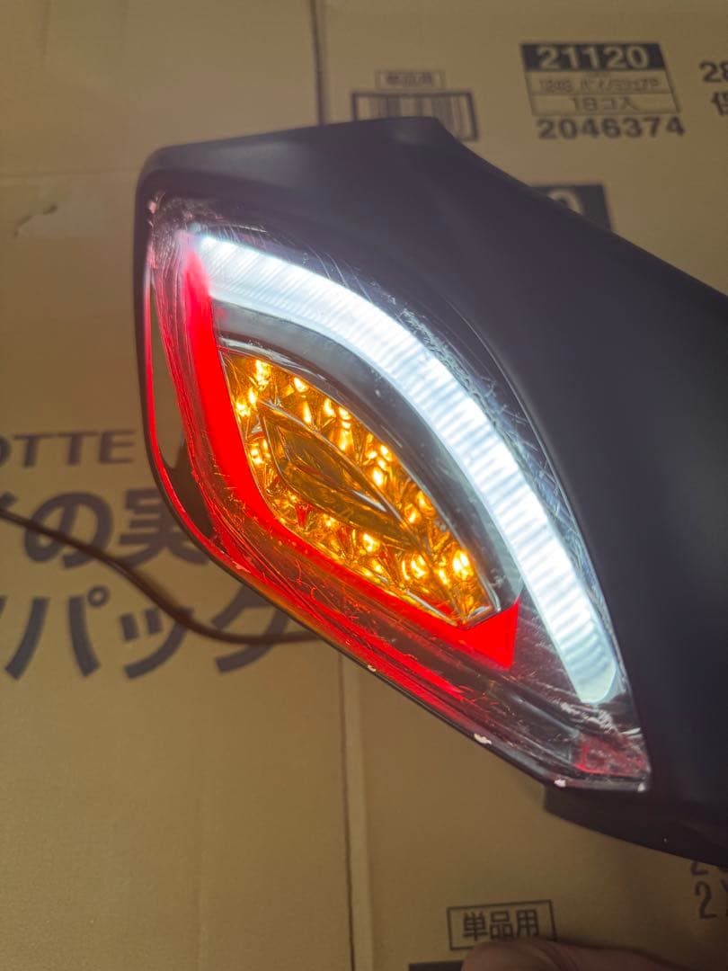 【配線加工済】 シグナス 3型 ウィンカー ドラゴンアイ RED