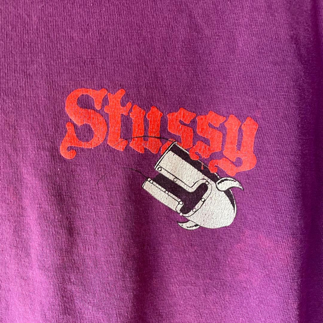 【激レア】Stussy ステューシー パープル Tシャツ バックプリント