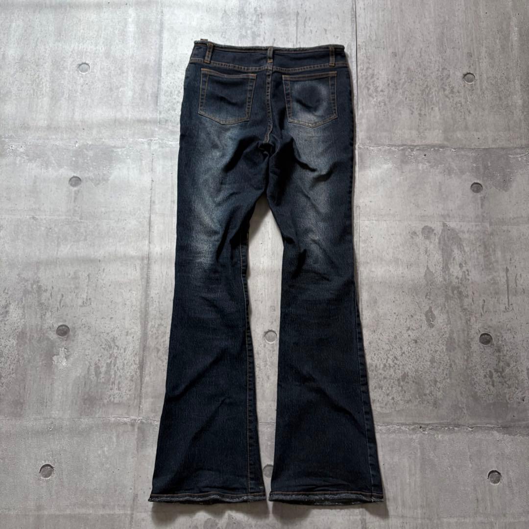 パンツ 00s flare denim pants zip glitter y2k