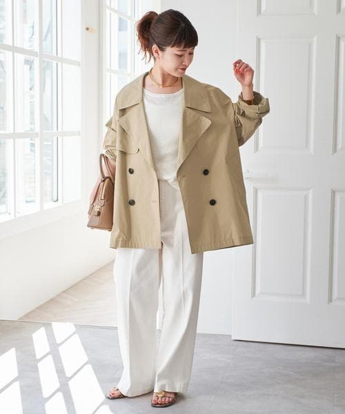 新品スピック＆スパン C/Pミドル丈トレンチコート36 SpickandSpan