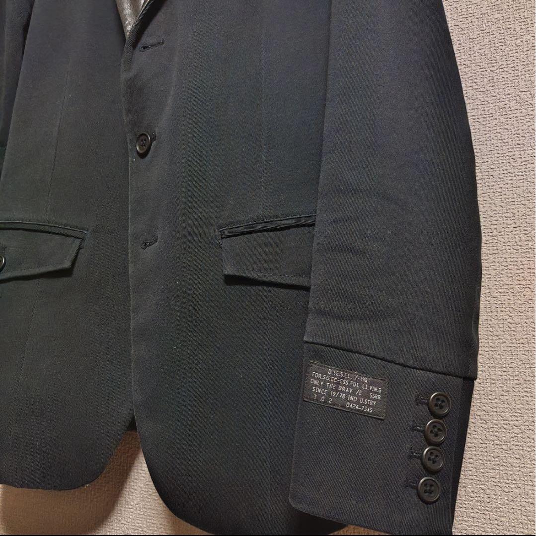 DIESEL　ディーゼル　襟レザー(牛革)テーラードジャケット