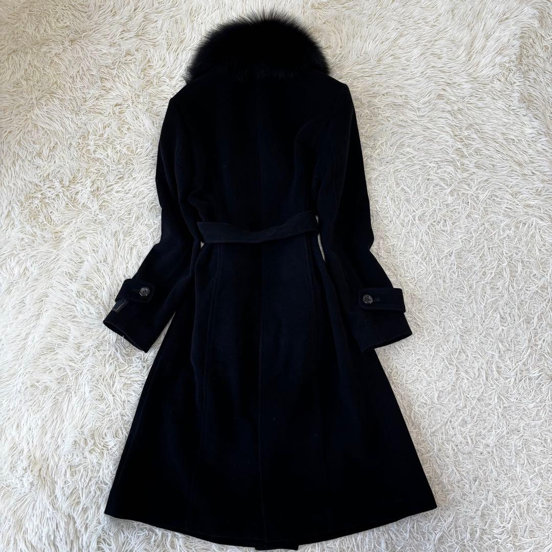 Emilyan✨未使用2way アンゴラウールベルテッドコート　ブルーフォックス