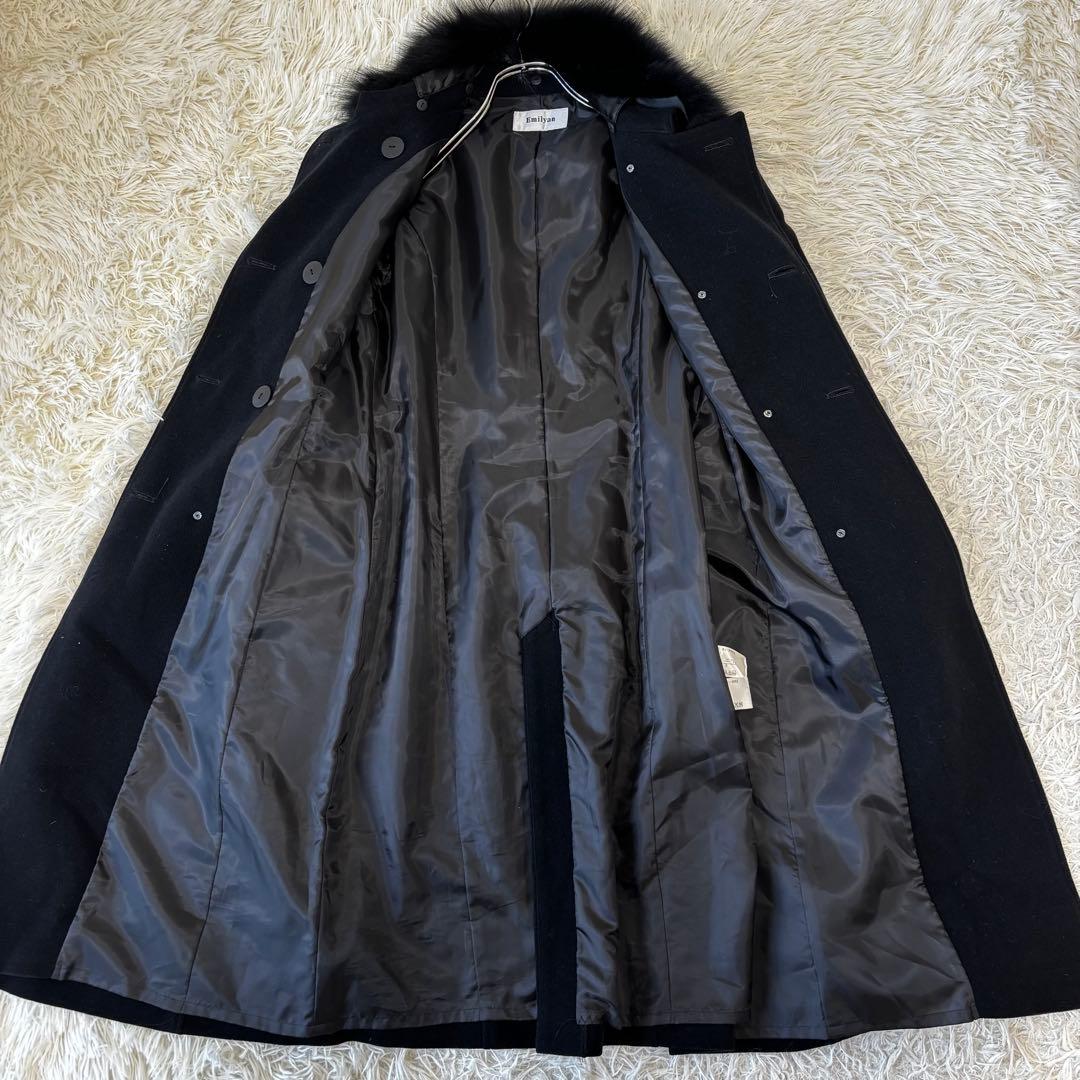 Emilyan✨未使用2way アンゴラウールベルテッドコート　ブルーフォックス