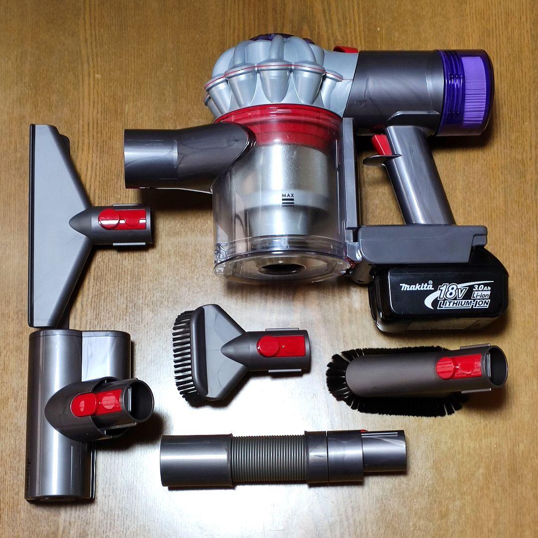 割引中 ダイソンSV37掃除機＋マキタ18vアダプターセット分解清掃済み 動作品
