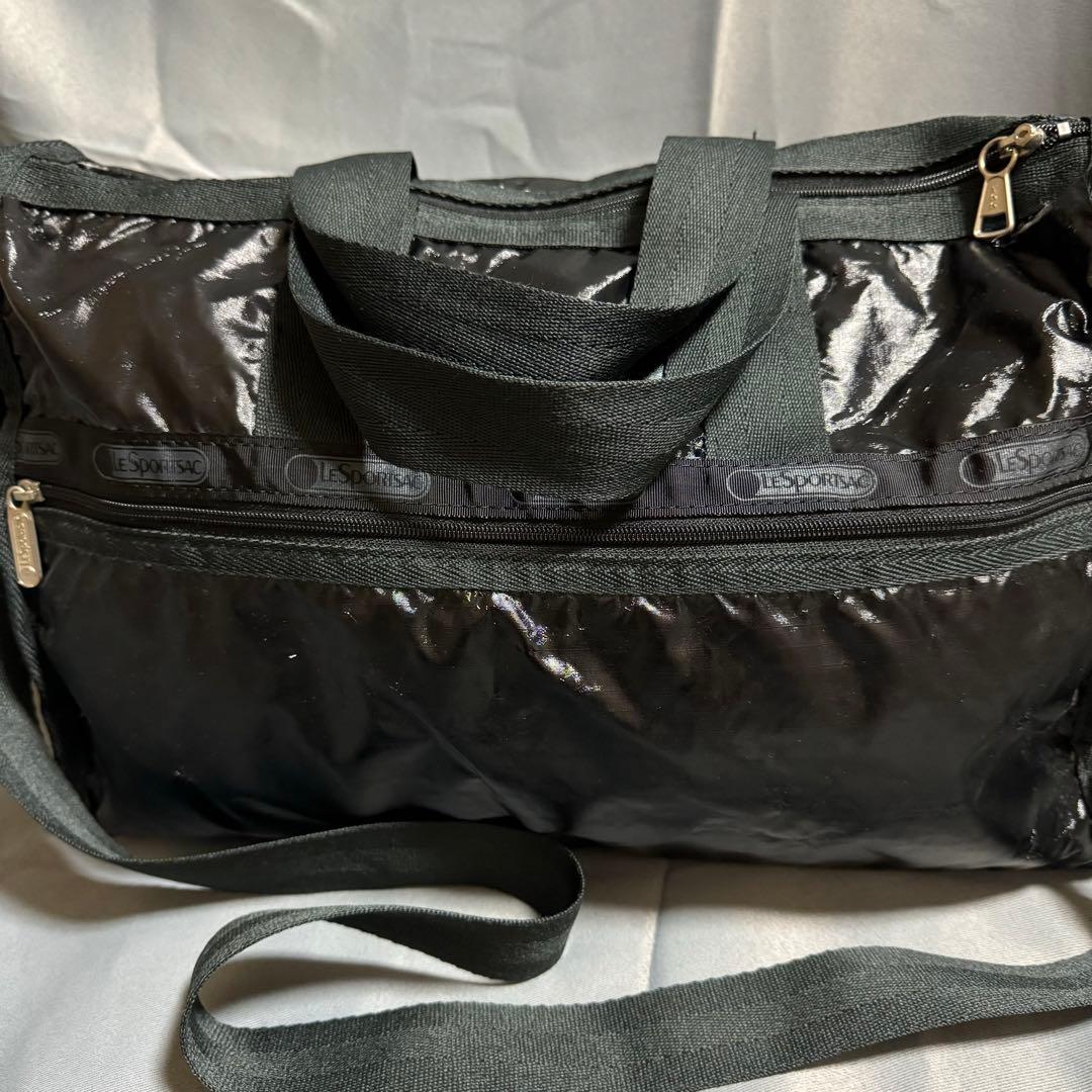 美品　LeSportsac 2way ブラック ナイロン ボストンバッグ　大容量