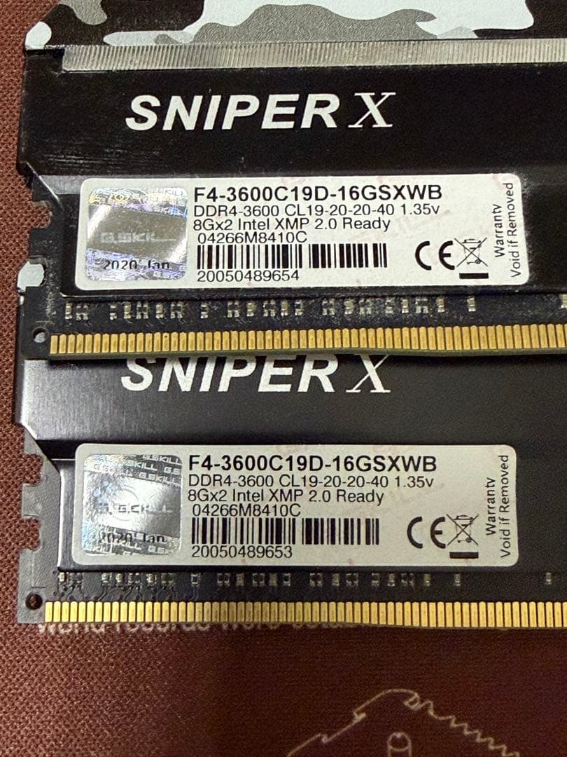 G.SKILL SNIPER X DDR4 3600MHz 8GB 2枚セット