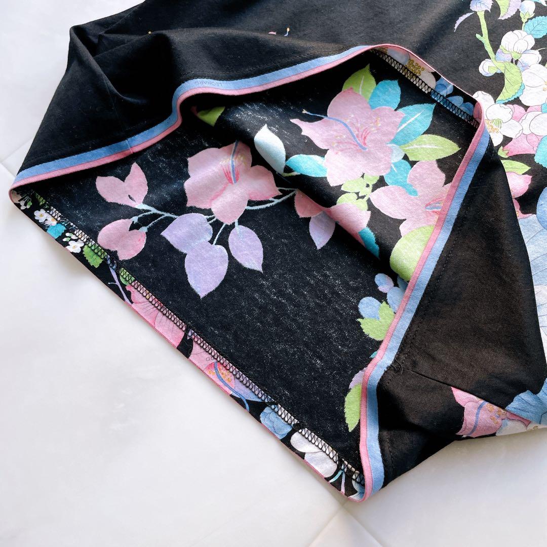 美品✨LEONARD レオナール 半袖カットソー 花柄 トリム コットン L