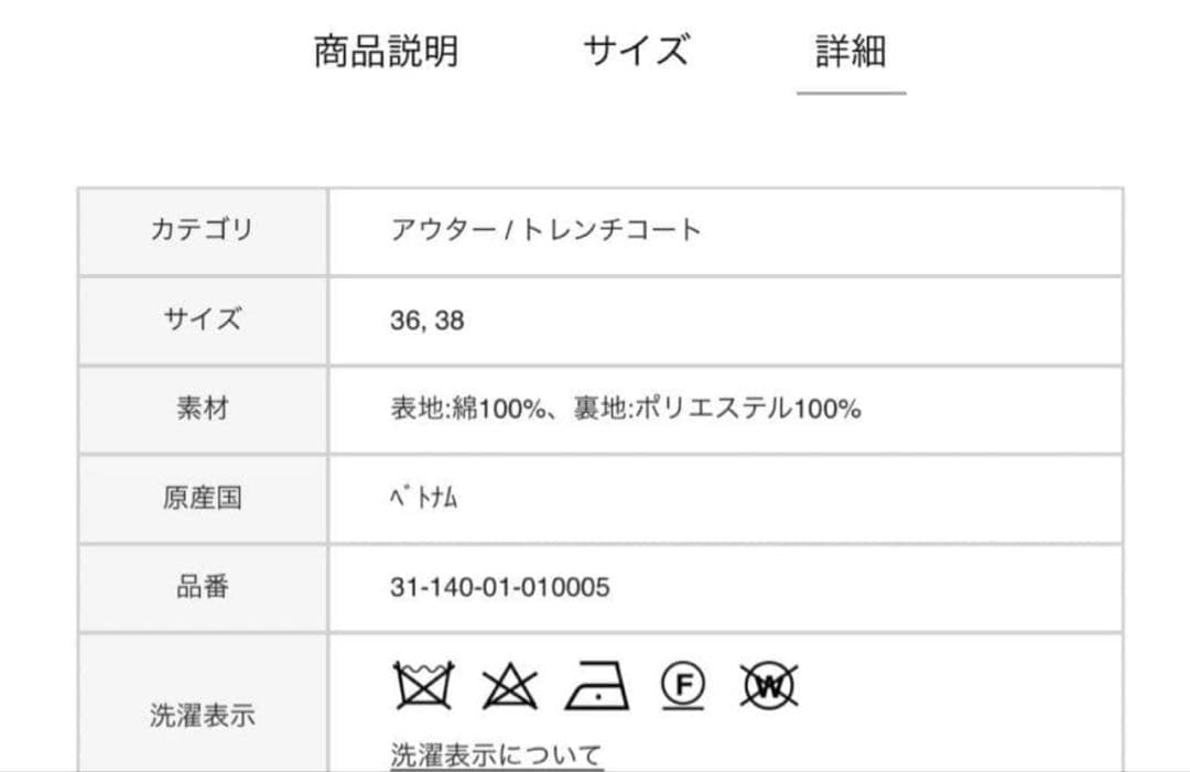 エストネーション　COLUMN コラム　トレンチコート 36