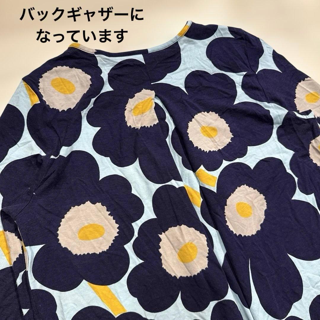 marimekko マリメッコ　ウニッコ柄　膝下　7分袖　シャツ　ワンピース　M